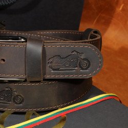Motociklas Lietuviški rankų darbo vyriški odiniai diržai motociklininkams, Odos Guru vyriškas odinis diržas, Ilgi odiniai diržai