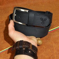 Medžiotojams, Lietuviški rankų darbo vyriški odiniai diržai Elnias, Odos Guru vyriškas odinis diržas, Ilgi odiniai diržaihttps:/