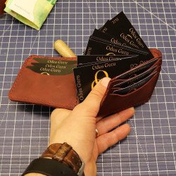 Lietuviška odinė piniginė su segtuku popierinėms kupiūroms, piniginė segtukas, setukas popierinėms kupiūroms