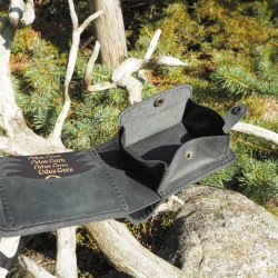 Lietuviška vyriška odinė piniginė su Vyčiu su užtrauktuku popierinėms kupiūroms