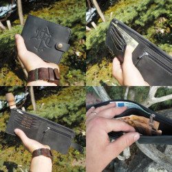 Lietuviška vyriška odinė piniginė su Vyčiu