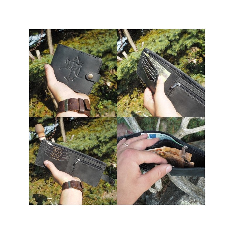 Lietuviška vyriška odinė piniginė su Vyčiu