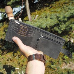 Lietuviška vyriška odinė piniginė su Vyčiu