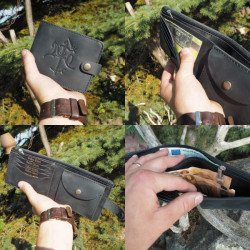 Lietuviška vyriška odinė piniginė su Vyčiu