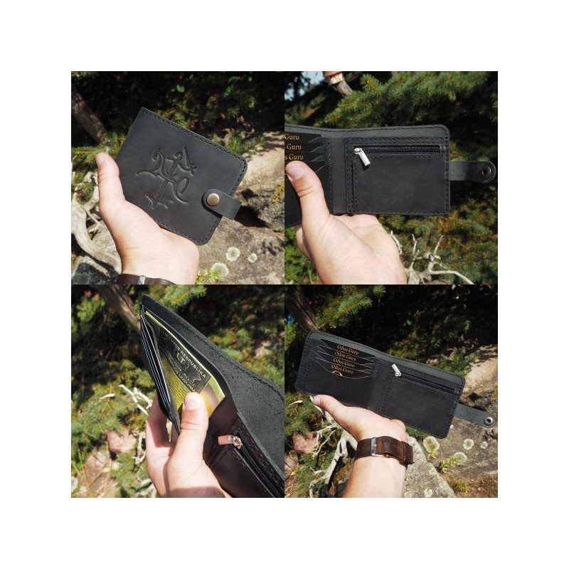 Lietuviška vyriška odinė piniginė su Vyčiu