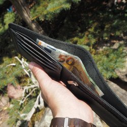 Lietuviška vyriška odinė piniginė su Vyčiu