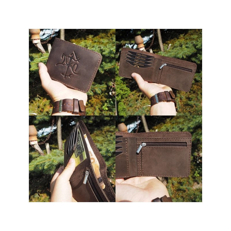 Lietuviška vyriška odinė piniginė su Vyčiu