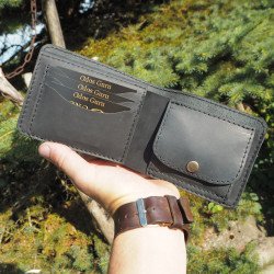 Lietuviška vyriška odinė piniginė su Vyčiu