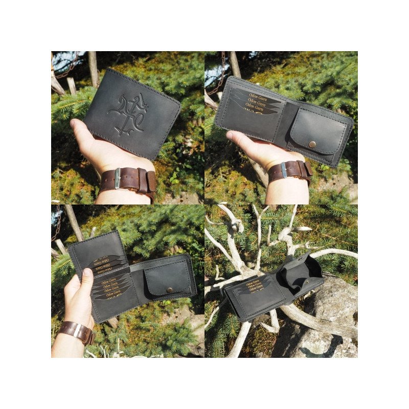 Lietuviška vyriška odinė piniginė su Vyčiu